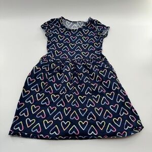 Jumping Beans All Day Play Dress – Size 6X, Navy Blue, Rainbow Hearts